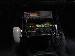 Radio installed in police cruiser